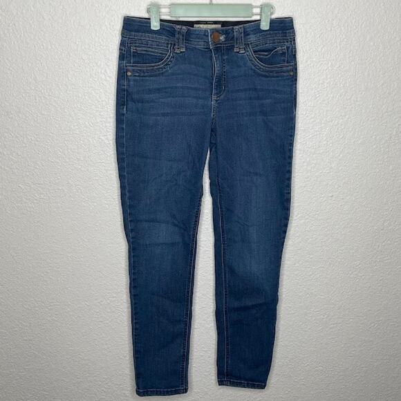 Democracy dark wash skinny jeans Ab technology Women's size 8 midrise - Picture 1 of 3